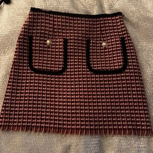 Maje Jenalt High Waisted Tweed Mini Skirt 40 NWT